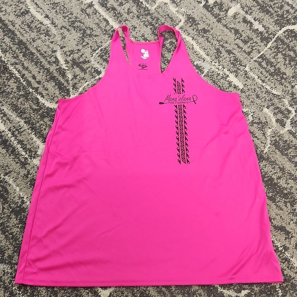 Mana'olana Pink Paddlers Outrigger Canoe Paddling Tank Top 2XL.